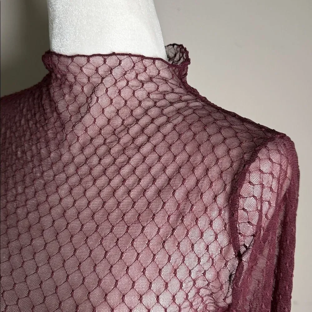 NWOT Free People Intimately Minding My Business Sheer Turtleneck Top